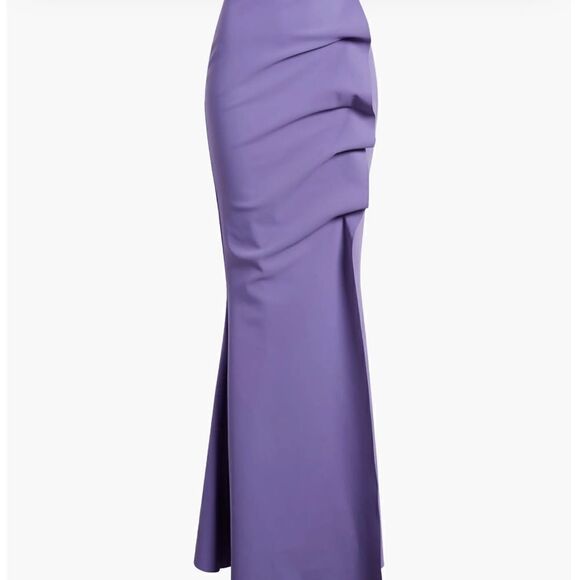 NWT CHIARA BONI LA PETITE ROBE Norc Portrait Collar Mermaid Gown  size 2 - Picture 4 of 9